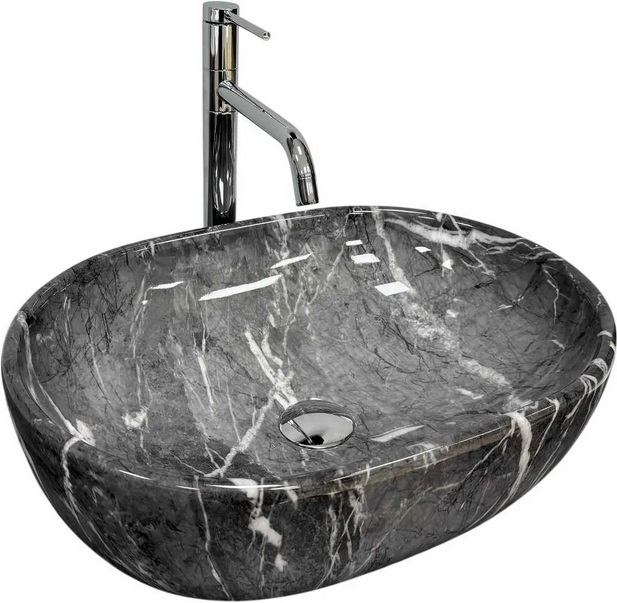 Раковина для ванной VBI Modena S 48х35 см керамика black onyx VBI-012008