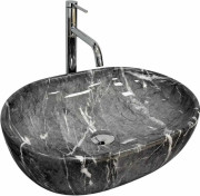 Раковина для ванної кімнати VBI Modena S 48х35 см кераміка black onyx VBI-012008