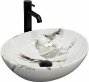 Раковина для ванної кімнати VBI Parma 41,5х33,5 см кераміка Carrara Glossy VBI-011025