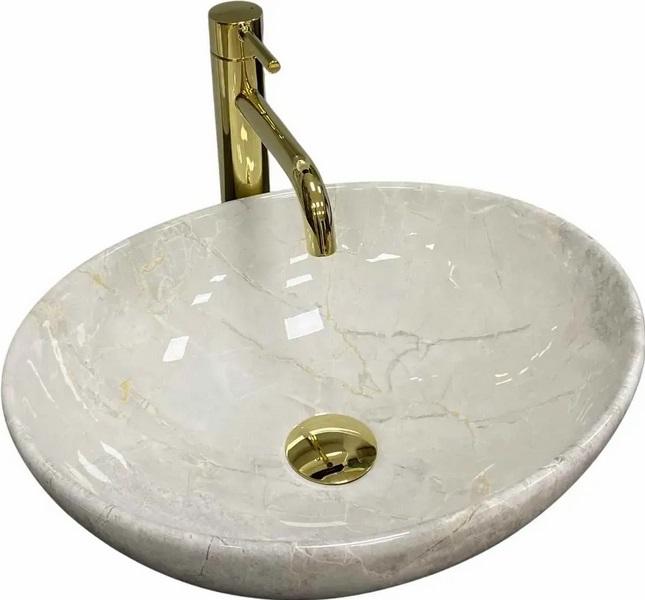 Раковина для ванной VBI Parma 41,5х33,5 см керамика light stone glossy VBI-011026