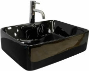 Раковина для ванной VBI Forli 48х38 см керамика черный глянцевый VBI-011106