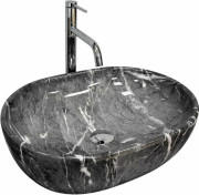 Раковина для ванної кімнати VBI Modena S 48х35 см кераміка black onyx VBI-012008