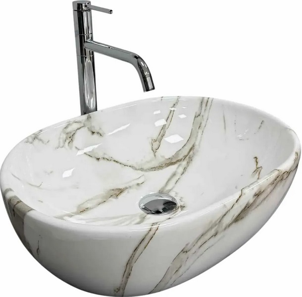 Раковина для ванної VBI Modena S 48х35 см кераміка lava VBI-012005