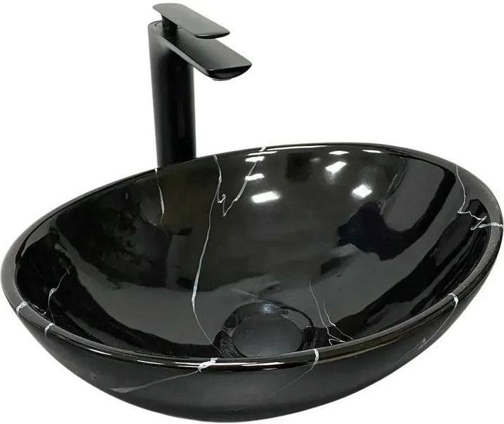 Раковина для ванной VBI Parma 41,5х33,5 см керамика Black marmo glossy VBI-011023