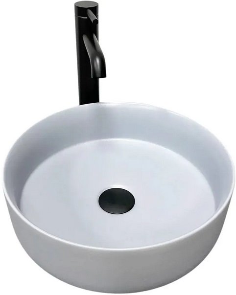 Раковина для ванной VBI Prato ⌀36 см керамика светло-серый матовый VBI-011413