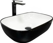 Раковина для ванной VBI Ravenna 46х33,5 см керамика черный/белый глянцевый VBI-011226
