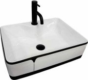 Раковина для ванної VBI Forli 48х37 см кераміка black lined VBI-011108