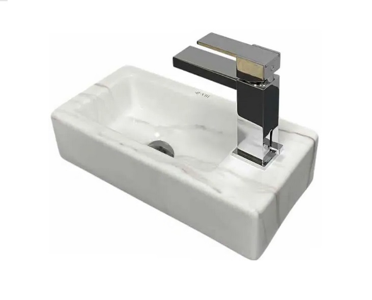 Раковина для ванной VBI Komo L 37х18,5 см керамика Calcatta VBI-015620