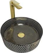 Раковина для ванной VBI Sepino ⌀35 см стекло черный VBI-016301