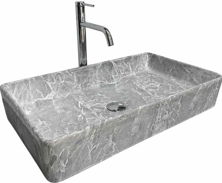 Раковина для ванної VBI Triest 61х35 см кераміка grey stone VBI-012716