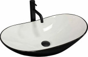 Раковина для ванной VBI Turin 60х36 см керамика черный/белый VBI-011513