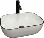 Раковина для ванної VBI Ravenna 45,5х32,5 см кераміка white black edge VBI-011224