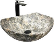 Раковина для ванної VBI Ronta 42х38,5 см кераміка Dark Grey Stone Matt VBI-017302