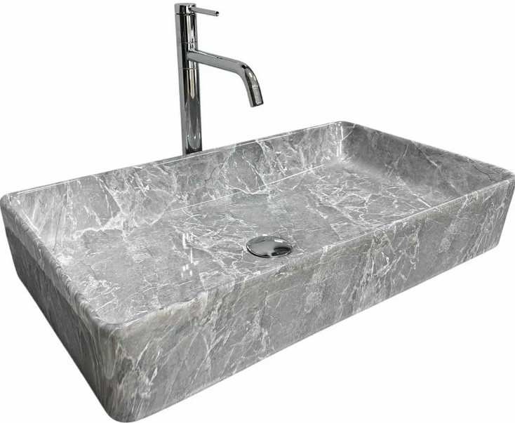 Раковина для ванной VBI Triest 61х35 см керамика grey stone VBI-012716