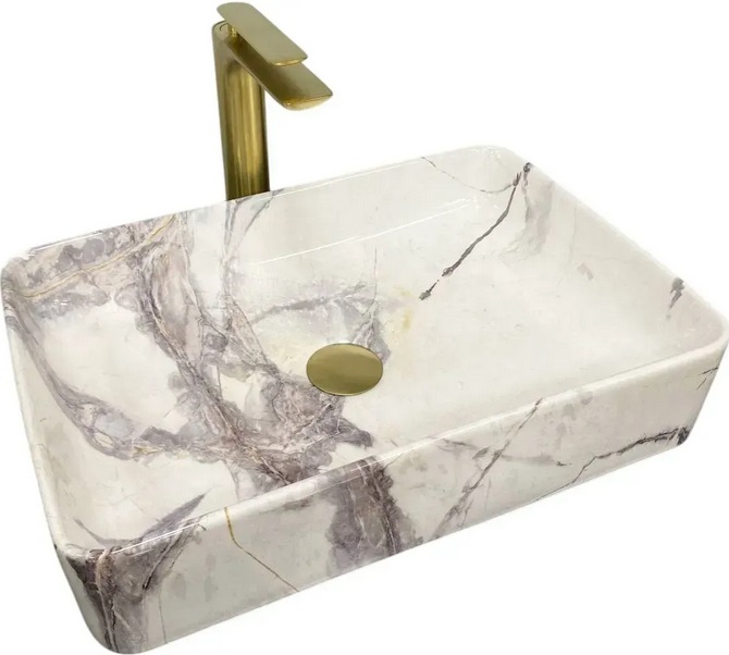 Раковина для ванной VBI Triest 51,5х35 см керамика Stains Sand VBI-012712