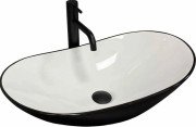 Раковина для ванной VBI Turin 60х36 см керамика черный/белый VBI-011513