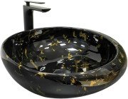 Раковина для ванної VBI Riccia 51х41 см кераміка Black marmo glossy VBI-017201