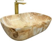 Раковина для ванной VBI Ravenna 45,5х32,5 см керамика Brown onyx glossy VBI-011223
