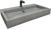 Раковина для ванной VBI Vieste 89х45 см искусственный камень серый матовый VBI-016802