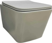 Унітаз підвісний VBI Caprera 36х50,5 см із сидінням кераміка сірий матовий VBI-020303