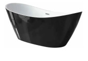 Ванна акриловая VBI Marmolada отдельностоящая 170х75 см черный/белый VBI-070317