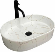 Раковина для ванної VBI Verona 51х35, 5 см кераміка Gold Marmo Glossy VBI-011329