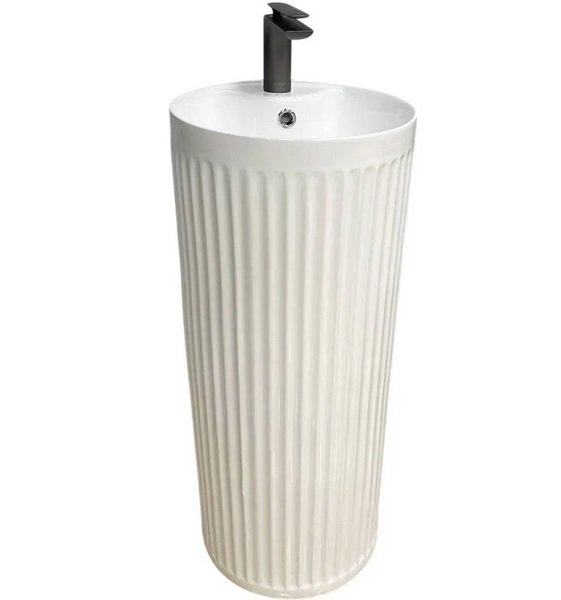 Раковина для ванной VBI Vinici напольная ⌀36 см керамика белый VBI-019015