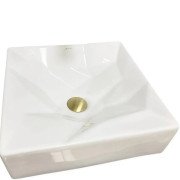 Раковина для ванной VBI Troia 41х40,5 см искусственный камень белый глянцевый VBI-016400