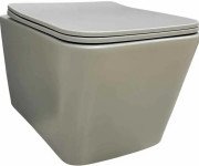 Унітаз підвісний VBI Caprera 36х50,5 см із сидінням кераміка сірий матовий VBI-020303