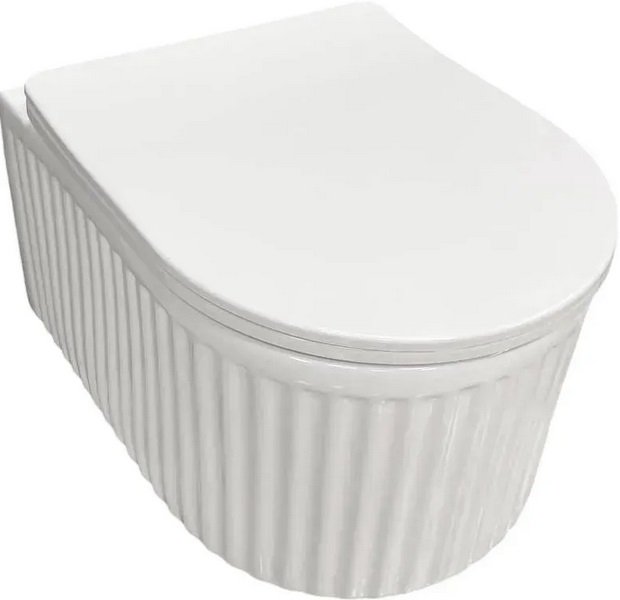 Підвісний унітаз VBI Torcello 36х49,5 см з сидінням кераміка білий VBI-020800