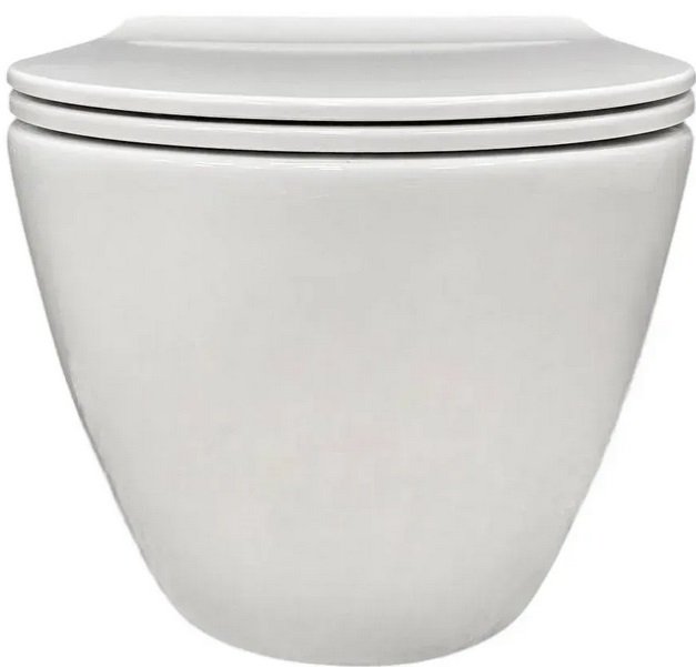 Унітаз підвісний VBI Vulcano M 36х55 см із сидінням кераміка білий VBI-020420