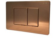 Кнопка змиву для унітазу VBI Elba XS подвійний змив сталь рожеве золото VBI-030110