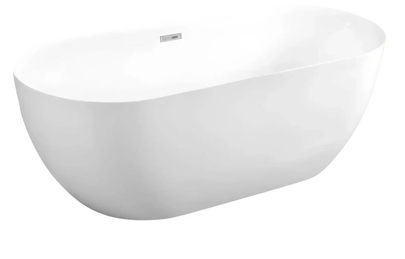 Ванна акриловая VBI Grivola отдельностоящая 170х75 см белый VBI-070917