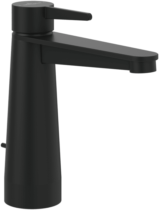 Смеситель для раковины Villeroy & Boch Conum с донным клапаном матовый черный TVW127003000K5