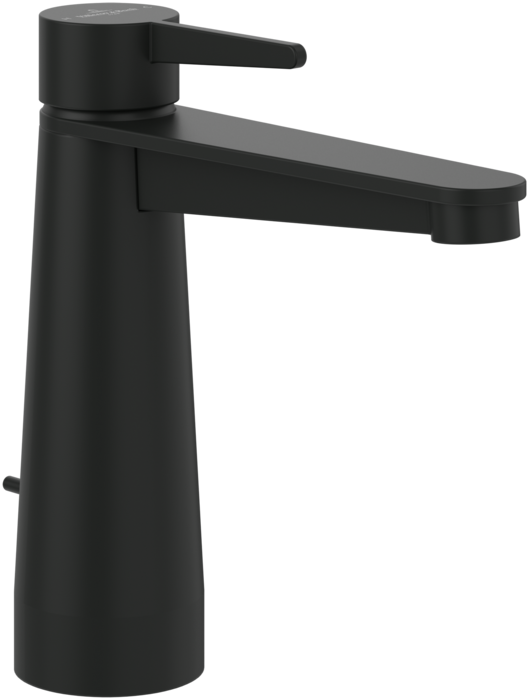 Смеситель для раковины Villeroy & Boch Conum с донным клапаном матовый черный TVW127003000K5