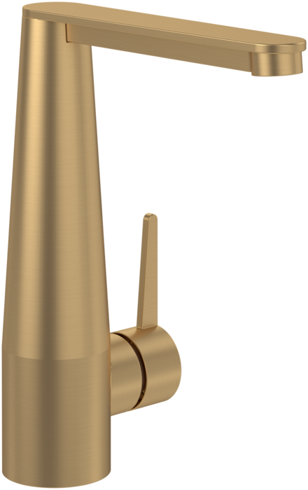 Смеситель для раковины Villeroy & Boch Conum с донным клапаном матовое золото TVW12700400076