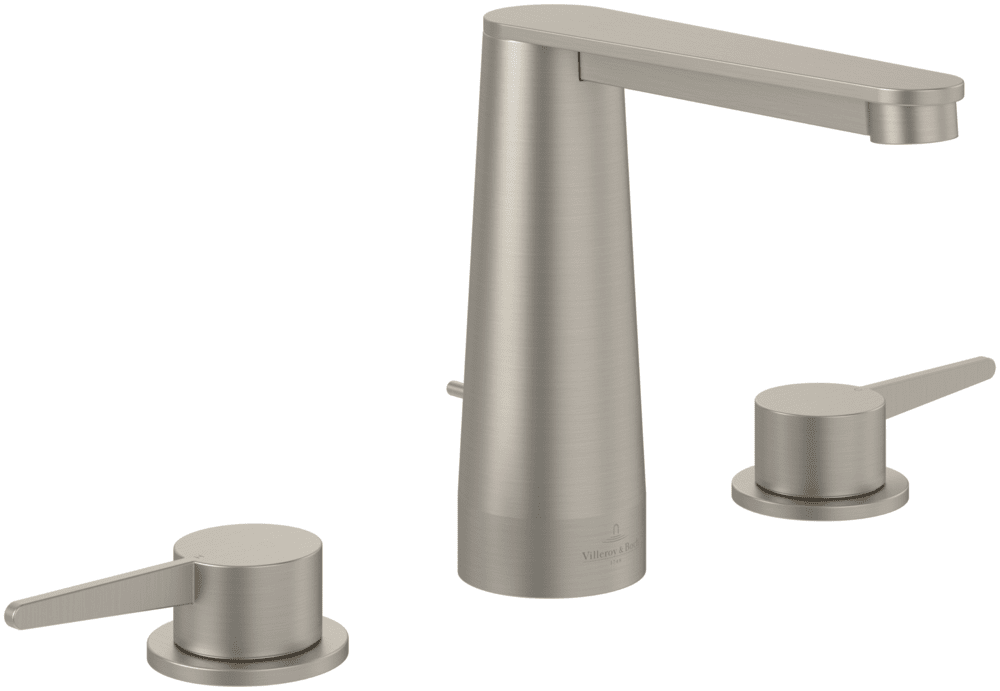 Смеситель для раковины Villeroy & Boch Conum на 3 отверстия матовый никель TVW12700100064