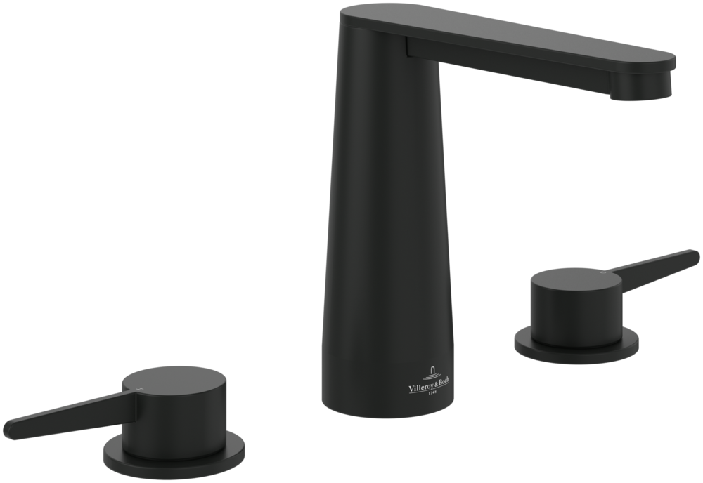 Смеситель для раковины Villeroy & Boch Conum на 3 отверстия матовый черный TVW127001001K5