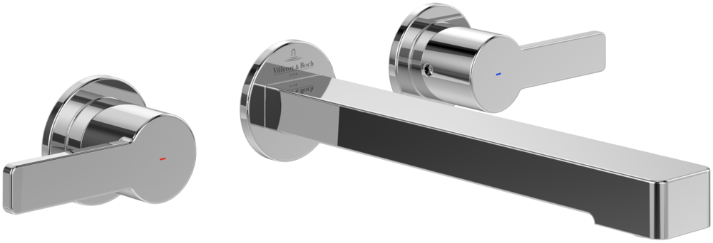 Смеситель для раковины Villeroy & Boch Architectura настенный на 3 отверстия хром TVW10311011061