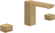 Змішувач для раковини Villeroy & Boch Subway 3.0 на 3 отвори матове золото TVW11200500076