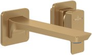 Смеситель для раковины Villeroy & Boch Subway 3.0 настенный на 2 отверстия матовое золото TVW11200700076