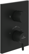 Термостат для душа Villeroy & Boch Conum встраиваемый матовый черный TVS127002000K5