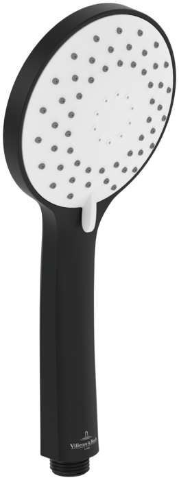 Душова лійка Villeroy & Boch Universal Showers Ø110 мм 3-режимна пластик матовий чорний TVS109003000K5