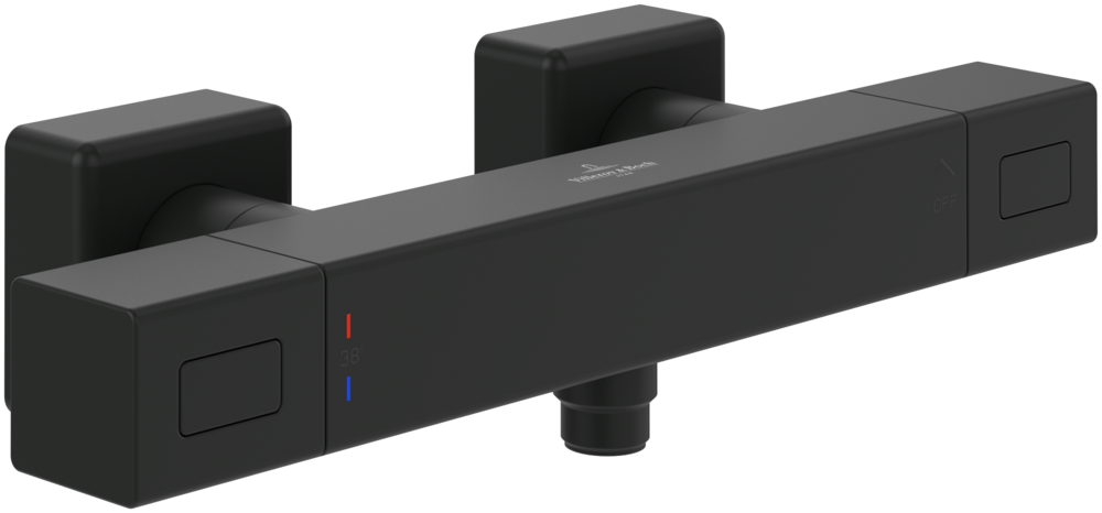 Термостат для душу Villeroy & Boch Universal Taps & Fittings двовентильний матовий чорний TVS000018000K5