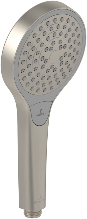 Душова лійка Villeroy & Boch Verve Showers Ø114 мм 3-режимна пластик матовий нікель TVS10900100064