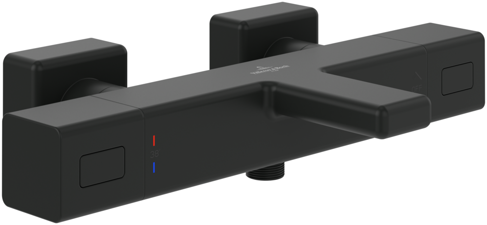 Термостат для ванної кімнати Villeroy & Boch Universal Taps & Fittings двовентильний матовий чорний TVT000002000K5