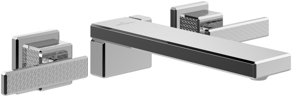 Змішувач для раковини Villeroy & Boch Mettlach настінний на 3 отвори хром TVW12600400061