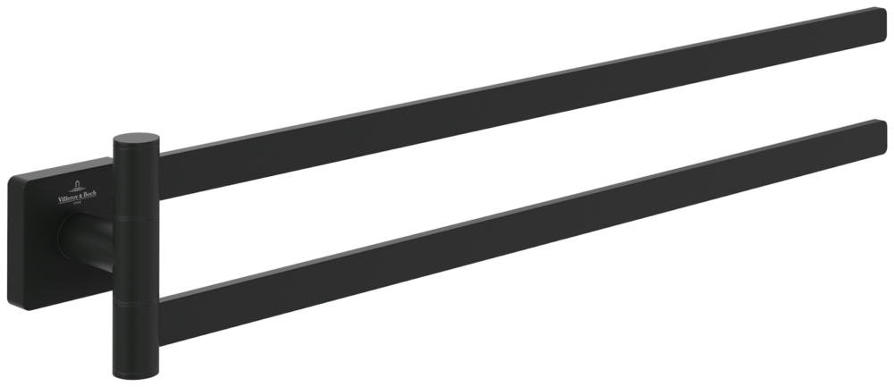 Держатель для полотенец Villeroy & Boch Elements - Striking двойной латунь матовый черный TVA152025000K5