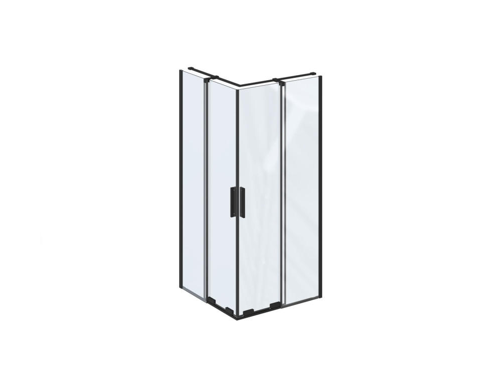 Душевой уголок Ravak Roll RORV2-80 80х80 см профиль черный стекло transparent X14V40300Z1