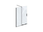 Нерухома стінка для душу Ravak Roll Walk In ROWI-100 із рухомим склом профіль чорний скло transparent X9WVA0300Z1